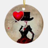 Surreal Top Hat Lady Keramisch Ornament (Voorkant)