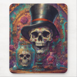 "Surreal Top Hat Skull" Art Mouse Pad Muismat