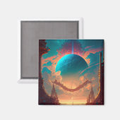 Surreal Towers Planet Visionary Landscape Magneet (Voorkant / Achterkant)