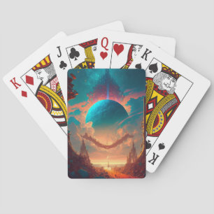 Surreal Towers Planet Visionary Landscape Pokerkaarten