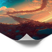 Surreal Towers Planet Visionary Landscape Poster (Hoek)