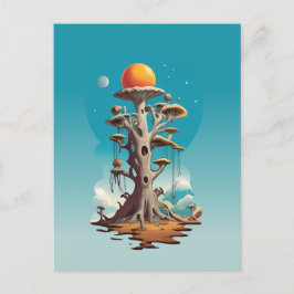 Surreal Tree beroemd gemaakt door Fantasy Biome Briefkaart