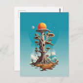Surreal Tree beroemd gemaakt door Fantasy Biome Briefkaart (Voorkant / Achterkant)
