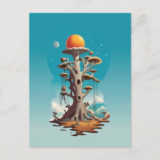 Surreal Tree beroemd gemaakt door Fantasy Biome Briefkaart (Voorkant)