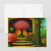 Surreal Tree House in het bos Briefkaart (Voorkant / Achterkant)