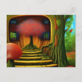 Surreal Tree House in het bos Briefkaart (Voorkant)