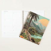 Surreal Tropical Lake With Palm Trees Planner (Display)