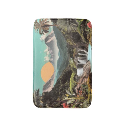 Surreal Tropical Valley With Waterfalls Badmat (Voorkant Verticaal)