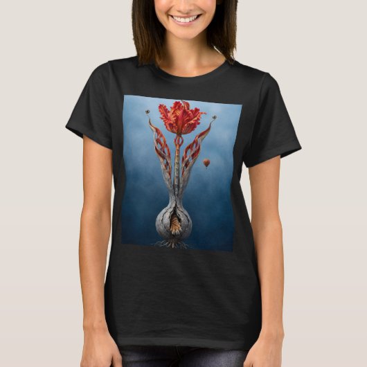 Surreal Tulip Fantasy Art T-Shirt (Voorkant)