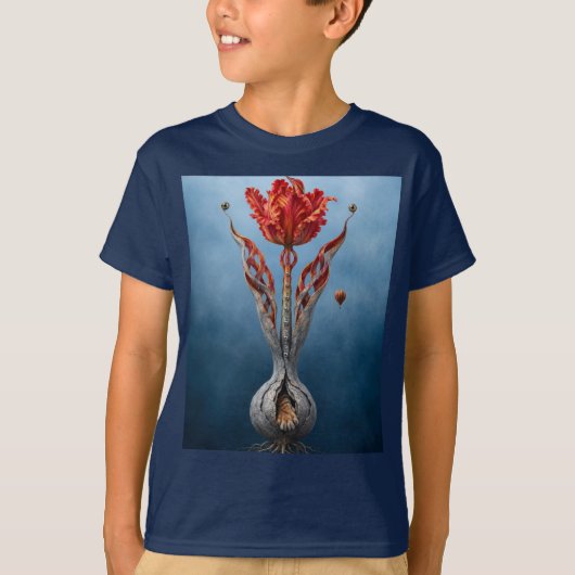 Surreal Tulip Fantasy Art T-Shirt (Voorkant)