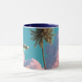 Surreal UFO and Palm Tree Mountain Scene Mok (Midden)