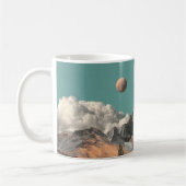 Surreal UFO boven rustieke huis Koffiemok (Links)