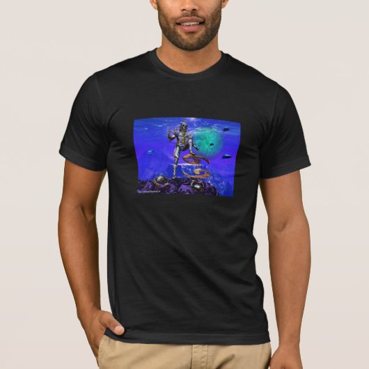SURREAL UNDERSEA/Cancer Zodiab Birthday Sign T-shirt (Voorkant)