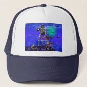 SURREAL UNDERSEA/Cancer Zodiab Birthday Sign Trucker Pet (Voorkant)