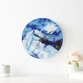 Surreal Unicorn-Baby en Mam Wall-klok Grote Klok (Huis)