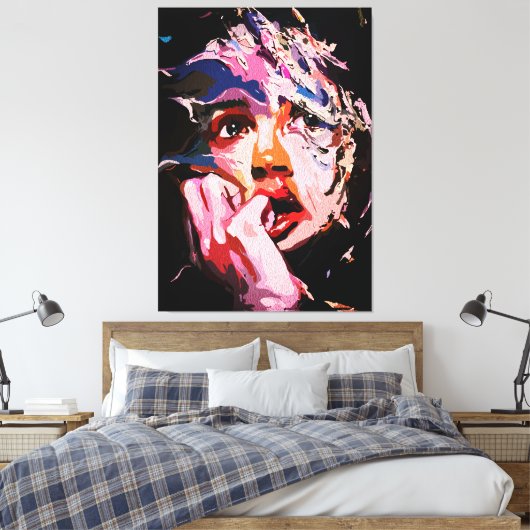 Surreal Verbrijzelde Weergave – Abstract Emotionee Canvas Afdruk (Insitu (Slaapkamer))