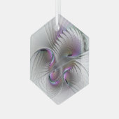 Surreal verlegen schoonheid moderne abstracte frac glas ornament (Voorkant links)