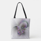 Surreal verlegen schoonheid moderne abstracte frac tote bag (Achterkant)