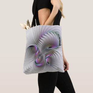 Surreal verlegen schoonheid moderne abstracte frac tote bag