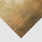 Surreal Victoriaans Gold Landscape met script Tissuepapier (Detail)