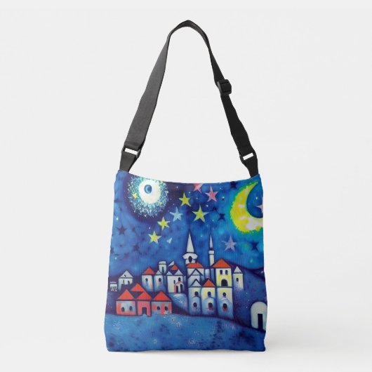 Surreal Village Cross-Body Tas (Voorkant)