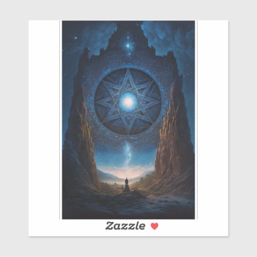 Surreal Visionary Landscape Art Sticker (Vel)