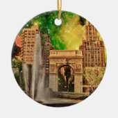 Surreal Washington Square Park, NYC Keramisch Ornament (Voorkant)