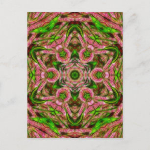 Surreal wattle kaleidoscoop verticaal briefkaart