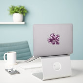 Surreal Weirdcore Oog Kunstwerk - Dromerige Pastel Sticker (Laptop op bureau)