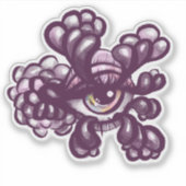 Surreal Weirdcore Oog Kunstwerk - Dromerige Pastel Sticker (Voorkant)