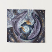 Surreal Whale & Girl Canvas Print – Home Decor Wandkleed (Voorkant (horizontaal))