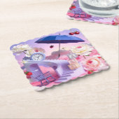 Surreal White Peonies Dromerig Onderzetter Set (Gebogen)