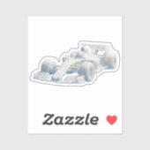 Surreal wolkenracer mini vinyl sticker (Vel)