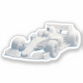 Surreal wolkenracer mini vinyl sticker (Voorkant)