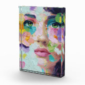Surreal Woman Floral Eyes Petals Wind Wall Art Fotoblokken (Rechts)
