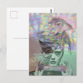 Surreal Woman Glitch Collage Briefkaart (Voorkant / Achterkant)