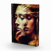 Surreal Woman Portrait with Painted Mask Fotoblokken (Rechts)