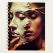 Surreal Woman Portrait with Painted Mask Planner (Voorkant)