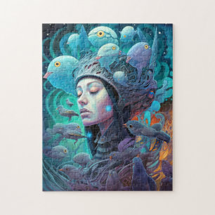 Surreal Woman Voed Visionary Art Legpuzzel
