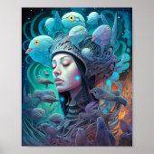 Surreal Woman Voed Visionary Art Poster (Voorkant)