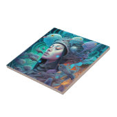 Surreal Woman Voed Visionary Art Tegeltje (Zijkant)
