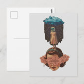 Surreal Woman With Rain Cloud Collage Briefkaart (Voorkant / Achterkant)