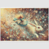 Surreal Wonderland Rabbit Hole Fantasy Decoupage Tissuepapier (Voorkant)