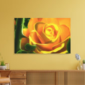 Surreal Yellow Rose Wrapped Canvas (Insitu (Woonkamer))