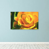 Surreal Yellow Rose Wrapped Canvas (Insitu (Houten vloer))