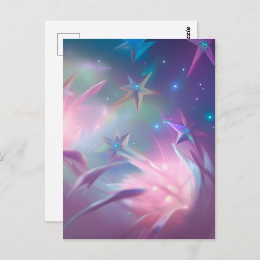 Surreal Zee sterren Briefkaart (Voorkant / Achterkant)