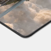 SURREAL zwevende eilanden met gouden bomen Bureaumat (Hoek)