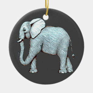 Surrealephant - Surreal Elephant Illustratie Keramisch Ornament