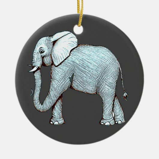 Surrealephant - Surreal Elephant Illustratie Keramisch Ornament (Voorkant)
