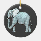 Surrealephant - Surreal Elephant Illustratie Keramisch Ornament (Achterkant)